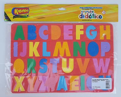 Imagem de KIT 3 Unidades - Abecedário Maiúsculo 19x29cm - 5mm de Espessura