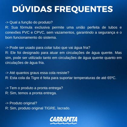 Imagem de Kit 3 Unidades Adesivo Cola Aquatherm CPVC Tigre Frasco 850g