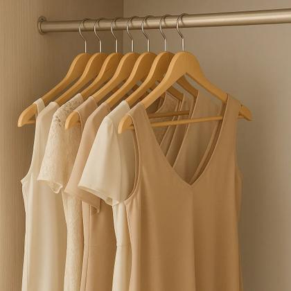 Imagem de Kit 3 Unidades Cabides De Madeira com Verniz