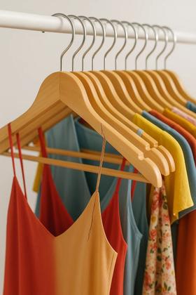 Imagem de Kit 3 Unidades Cabides De Madeira com Verniz