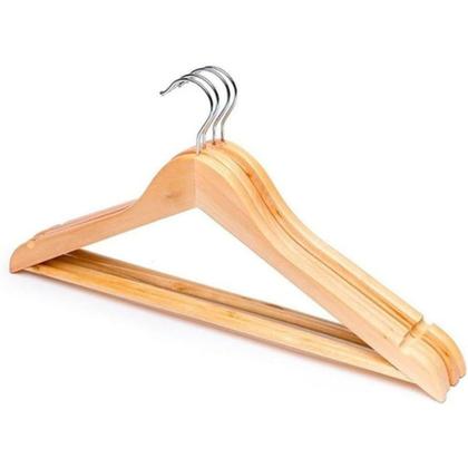 Imagem de Kit 3 Unidades Cabides De Madeira Verniz