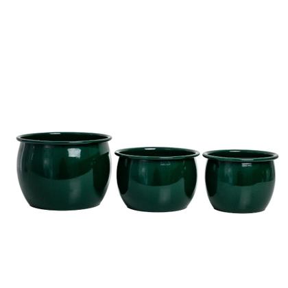 Imagem de Kit 3 unidades De cachepô estilo Caldeirão Pintura Eletrostática 