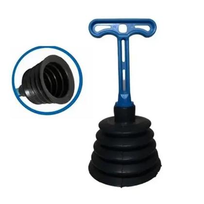 Imagem de Kit 3 Unidades Desentupidor De Pia Cozinha Lavatório Sanfonado Lavatório Ralo Banheiro Borracha Reforçado Cabo Plástico