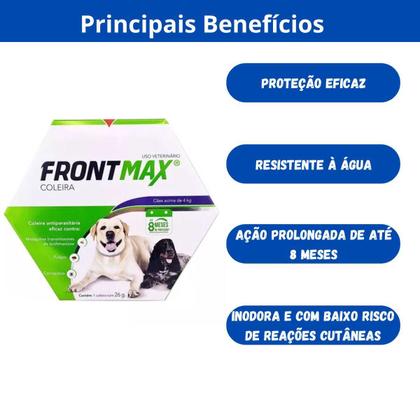 Imagem de Kit 3 unidades - frontmax coleira 26g cães acima 4kg - vetoquinol