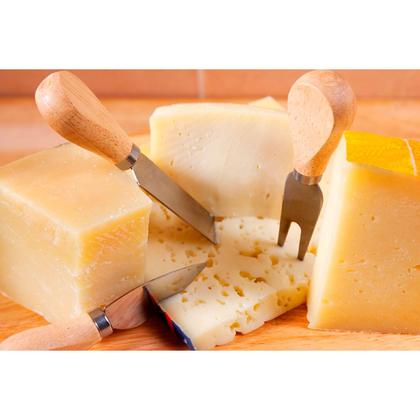 Imagem de Kit 3 Unidades Jogo De Cortar Queijo Garfo Espátula E Faca