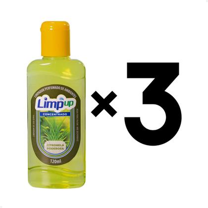 Imagem de Kit 3 Unidades Limpador Perfumado Concentrado Citronela Poderosa LIMP UP 120 ML