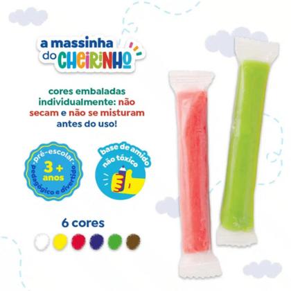 Imagem de Kit 3 unidades Massa De Modelar Supersoft 90g Conjunto Tris 6 Cores