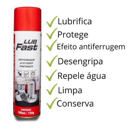 Imagem de Kit 3 Unidades Óleo Desengripante Spray Lubrificante 300Ml