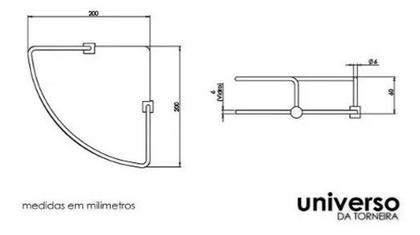 Imagem de Kit 3 Unidades Porta Shampoo De Canto Com Haste Alumínio Polido