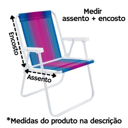 Imagem de Kit 3 Unidades Refil Capa Tela Para Cadeira de Praia Alta