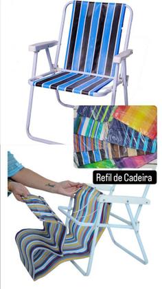 Imagem de Kit 3 Unidades Refil Capa Tela Para Cadeira de Praia Alta