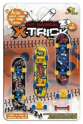 Imagem de  Kit 3 unidades Skate De Dedo Miniatura Brinquedo Art Brink X-TRICK