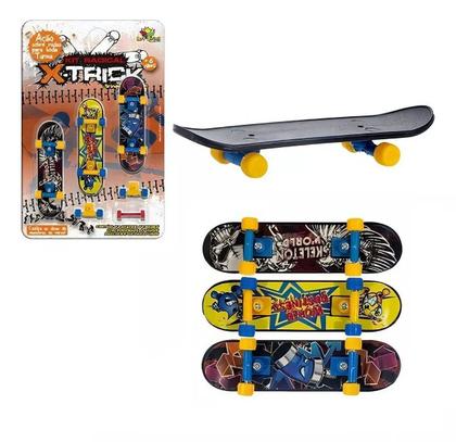 Imagem de  Kit 3 unidades Skate De Dedo Miniatura Brinquedo Art Brink X-TRICK