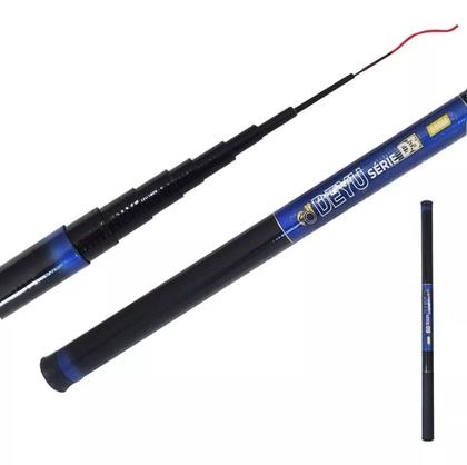 Imagem de Kit 3 Vara de Pesca Telescópica em Fibra de Vidro com Capa Protetora de Mão Retrátil Caniço com 3 Metros a 5 Metros