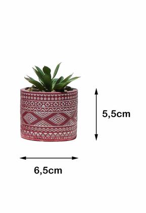 Imagem de Kit 3 Vaso em Cimento Suculenta Planta Artificial Cor Pink