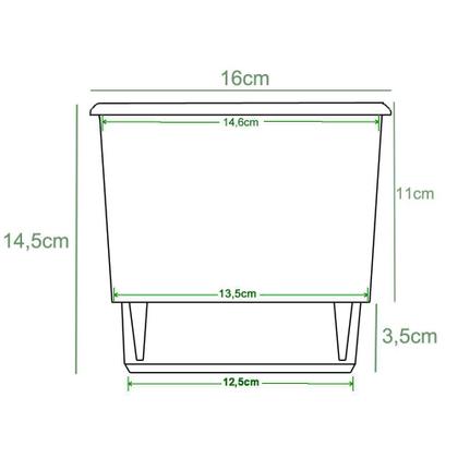 Imagem de Kit 3 Vaso Raiz Auto Irrigável 16X14 ul Es Cultivar Planta