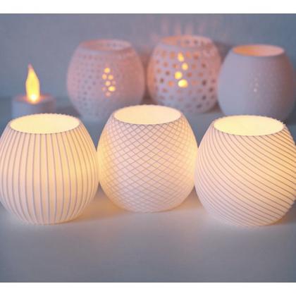 Imagem de Kit 3 Vasos Decorativos Porta-velas Artificiais Modernos Sotisticado