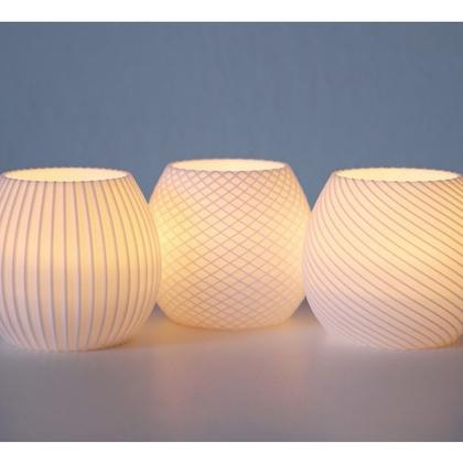 Imagem de Kit 3 Vasos Decorativos Porta-velas Artificiais Modernos Sotisticado