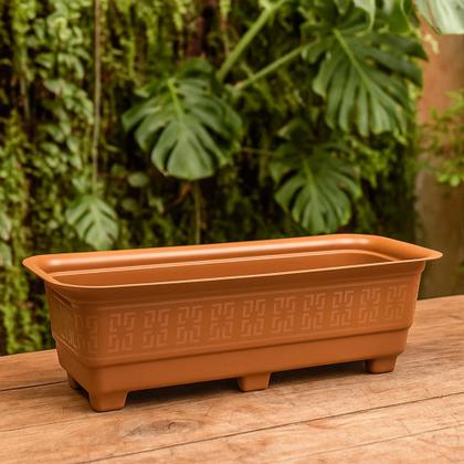 Imagem de Kit 3 Vasos Jardineira Floreira Grande Plástico Resistente 6L