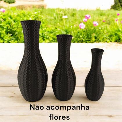 Imagem de Kit 3 Vasos Para Decoração Casa Flores Artificiais Enfeite Para Casa Presente 