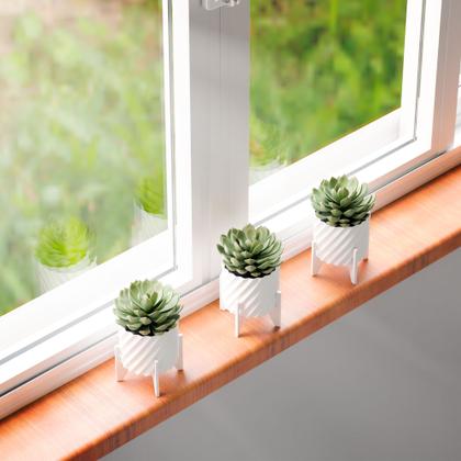 Imagem de Kit 3 Vasos Suspenso Flor Cachepot Suculenta Decoração 