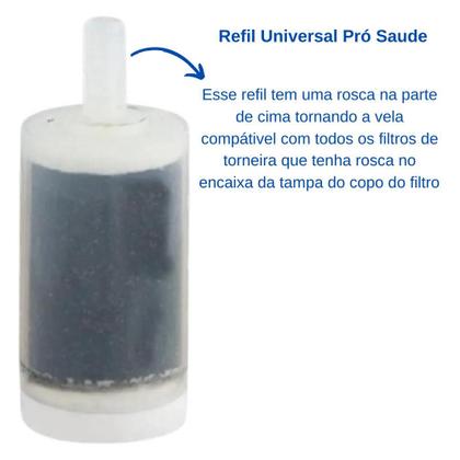 Imagem de Kit 3 Velas Refil Com Carvão Ativado Para Torneira Filtro