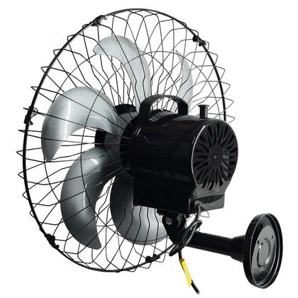 Imagem de Kit 3 Ventiladores Parede 50cm 200W Industrial Turbo Turbão 6 Pás Bivolt 110V 220V Preto Vitalex