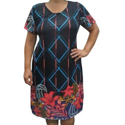 Imagem de Kit 3 vestido Feminino Senhoras Confortáveis Malha Fria