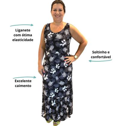 Imagem de Kit 3 Vestido Longo Feminino Plus Size Soltinho Versátil - Felicity