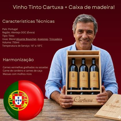 Imagem de Kit 3 Vinhos Tinto Português Cartuxa Colheita 750ml