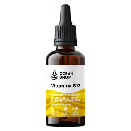 Imagem de Kit 3 Vitamina B12 em Gotas Ocean Drop 30ml Sabor Morango