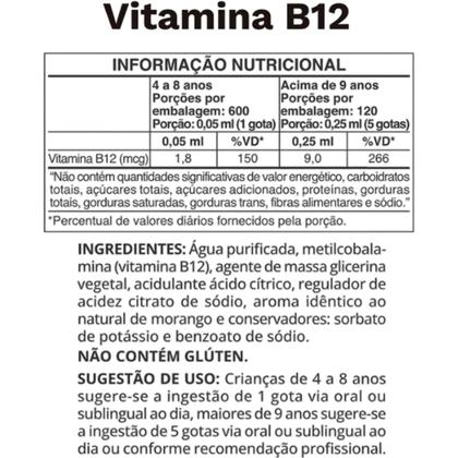 Imagem de Kit 3 Vitamina B12 em Gotas Ocean Drop 30ml Sabor Morango