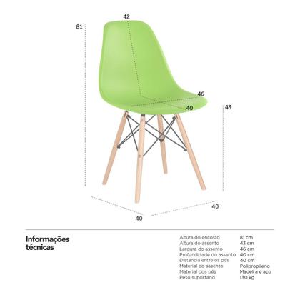 Imagem de KIT - 3 x cadeiras Charles Eames Eiffel DSW - Base de madeira clara