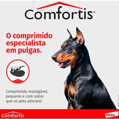 Imagem de Kit 3 x Comfortis Elanco 560 mg para Cães de 9 a 18 Kg e Gatos de 5,4 Kg a 11kg - 3 Comprimidos