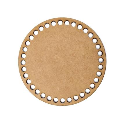 Imagem de Kit 30 Bases Redonda 10 cm MDF Cru para Cesto Crochê Fio de Malha