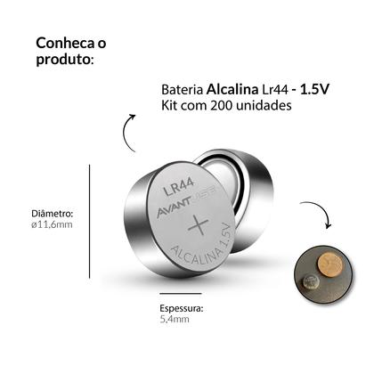 Imagem de kit 30 Bateria Alcalina Lr44 1.5v Cod: 408300018-3 Avant Use