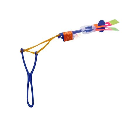 Imagem de Kit 30 Brinquedos Foguete Helicóptero Voador Com Led Criança