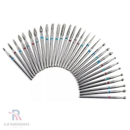 Imagem de Kit 30 Brocas Diamantada Profissionais reparação nas unhas