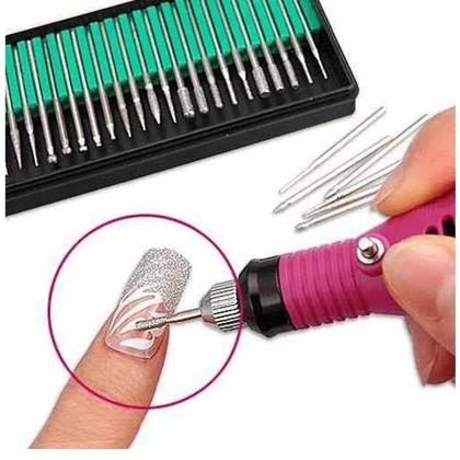 Imagem de Kit 30 Brocas Lixas de Unha Elétrica Profissional Manicure