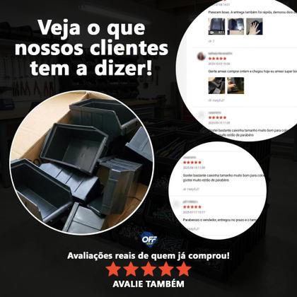 Imagem de Kit 30 Caixa Gaveta BIN Organizadora Plástica Empilhável Parafusos Ferramentas Oficina Gaveteiro