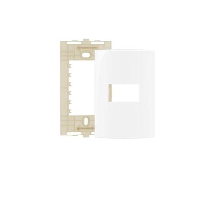 Imagem de Kit 30 conjunto tomada horizontal 4x2 20a 2p+t 250v com placa margirus sleek branco