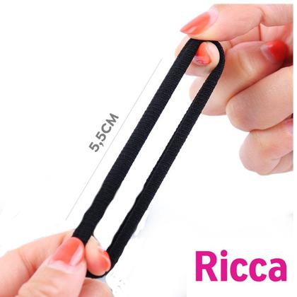 Imagem de Kit 30 Elásticos para Cabelo Prendedor Lacinho Sem Metal Tamanho Médio Ricca