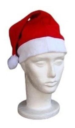 Imagem de Kit 30 Gorros Papai Noel Em Feltro Com Pom Pom- Chapéu Natal