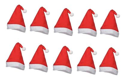 Imagem de Kit 30 Gorros Papai Noel Em Feltro Com Pom Pom- Chapéu Natal