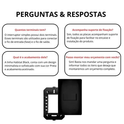Imagem de Kit 30 Interruptor simples 16A - PRETO FAME 4047 HBK