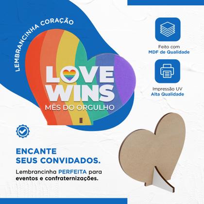 Imagem de Kit 30 Lembrancinhas Coração MDF Enfeite