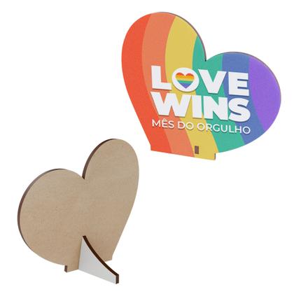 Imagem de Kit 30 Lembrancinhas Coração MDF Enfeite