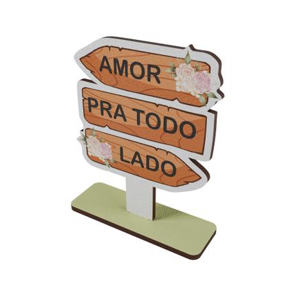 Imagem de Kit 30 Lembrancinhas Placa Decorativa MDF Amor Pra Todo Lado