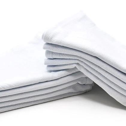 Imagem de Kit 30 Panos De Prato Branco Liso 100% Algodão Pé De Galinha