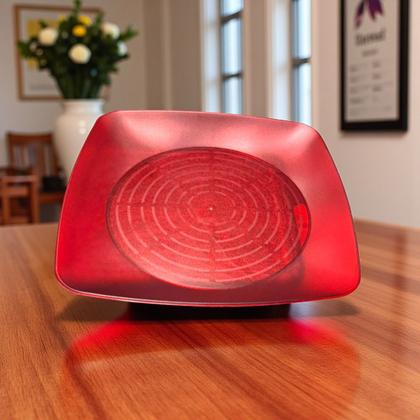 Imagem de Kit 30 Pratos Acrílico Vermelho Translúcido 20cm Resistente